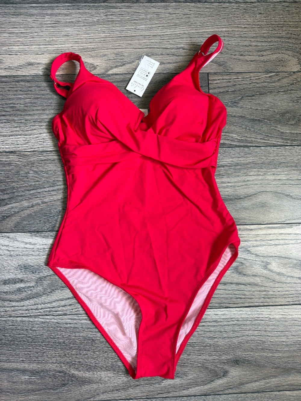 Red one piece swim
